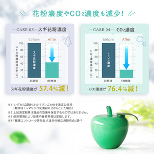 小型の空気清浄器【トルマリンゴ】